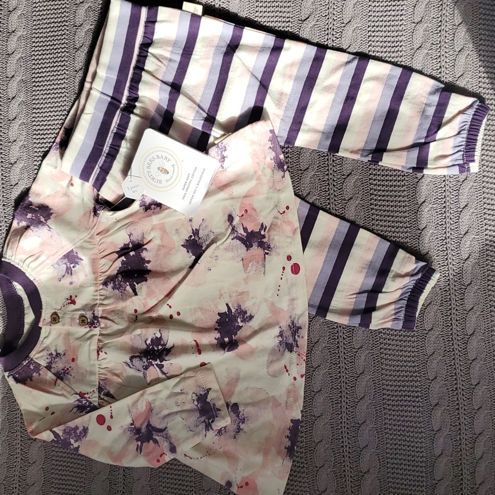 NWT Burt's Bees Baby Girl Outfit
